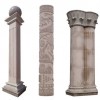 供应石柱雕刻，圆形石柱雕刻，罗马柱石凳，浮雕花纹，鑫宇华石材