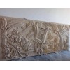 供应砂岩浮雕背景墙，米白砂岩工艺，荷叶浮雕工艺，诚盛石业